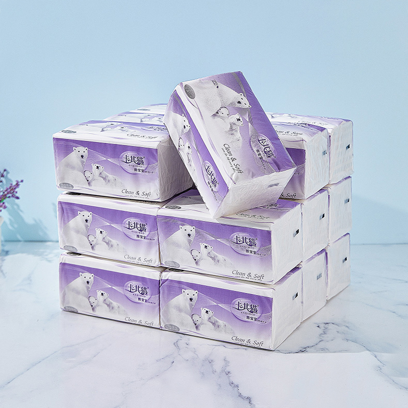 Wholesale Natural White Extra Soft 4 Ply Factory Price Facial Tissue