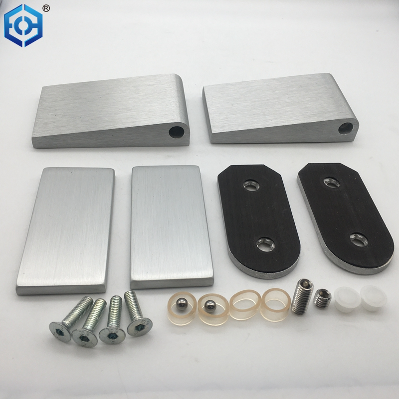 Silver Aluminium Glass Door Hinge for Glass Doors Glass Thickness 10mm