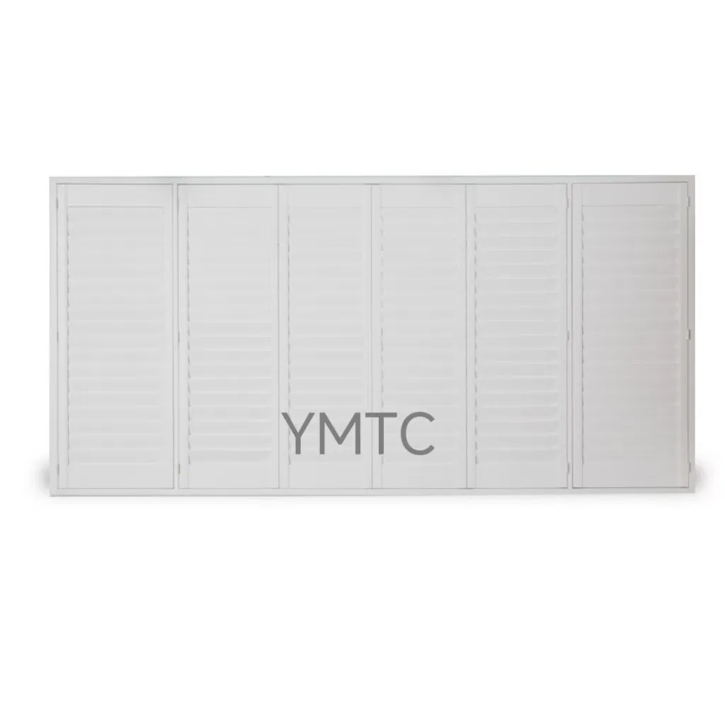 Paulownia Wood Bass Wood Tier on Tier Plantation Shutters for Large Window
