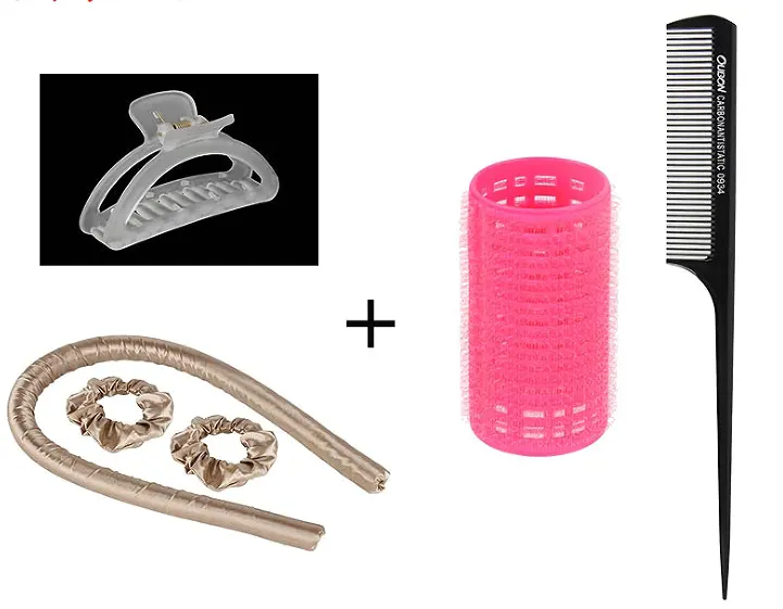 Hot Selling Custom Pink 100% Mulberry Silk Magic Heatless Hair Curling Rod Headband Curls Hair Foam Sponge Roller for Women