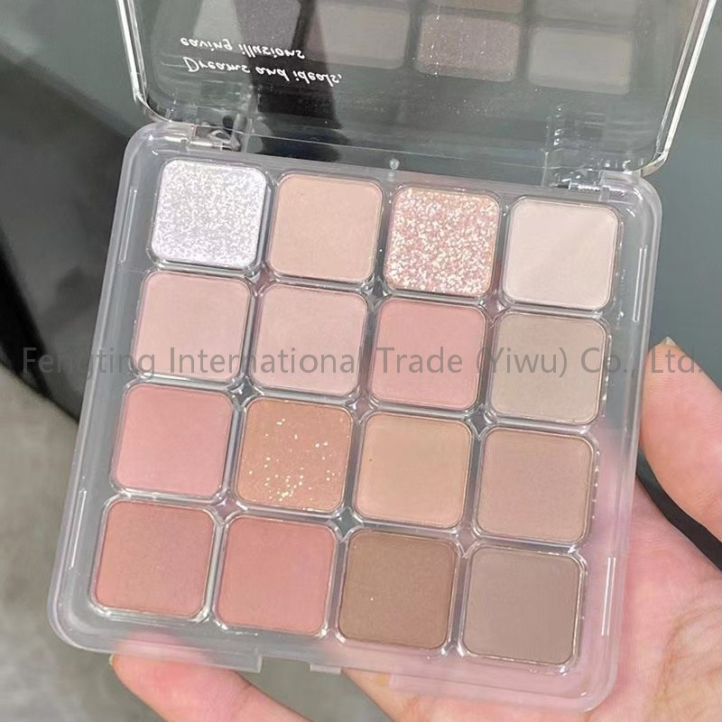 Wholesale 16 Shades Eyeshadow Palette Brown Tone Eye Makeup Powder Professional Makeup Brighten Cosmetic Makeup
