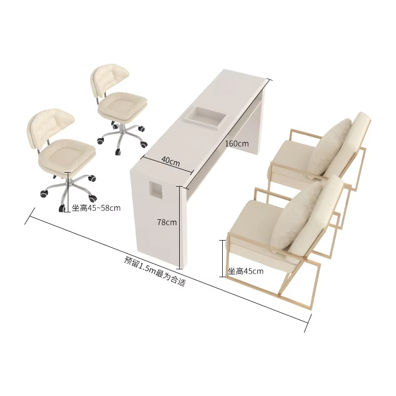 Wholesale Modern Nail Technician Table Professional Nail Salon Manicure Table with Dust Collector