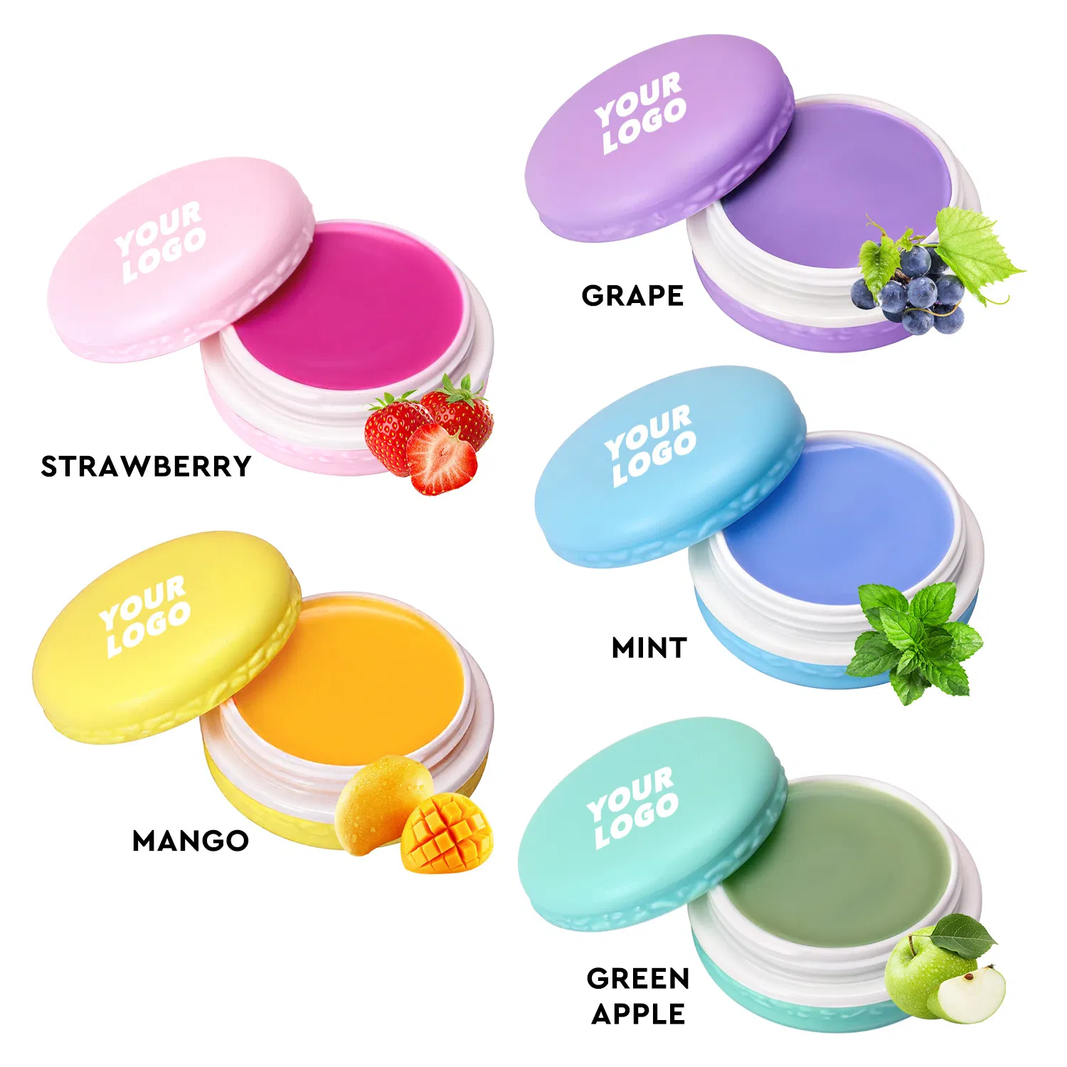 Organic Lip Balm Sets Moisturizing Vegan Cruelty-Free Makeup Macaron Lip Balm Gift Set Private Label