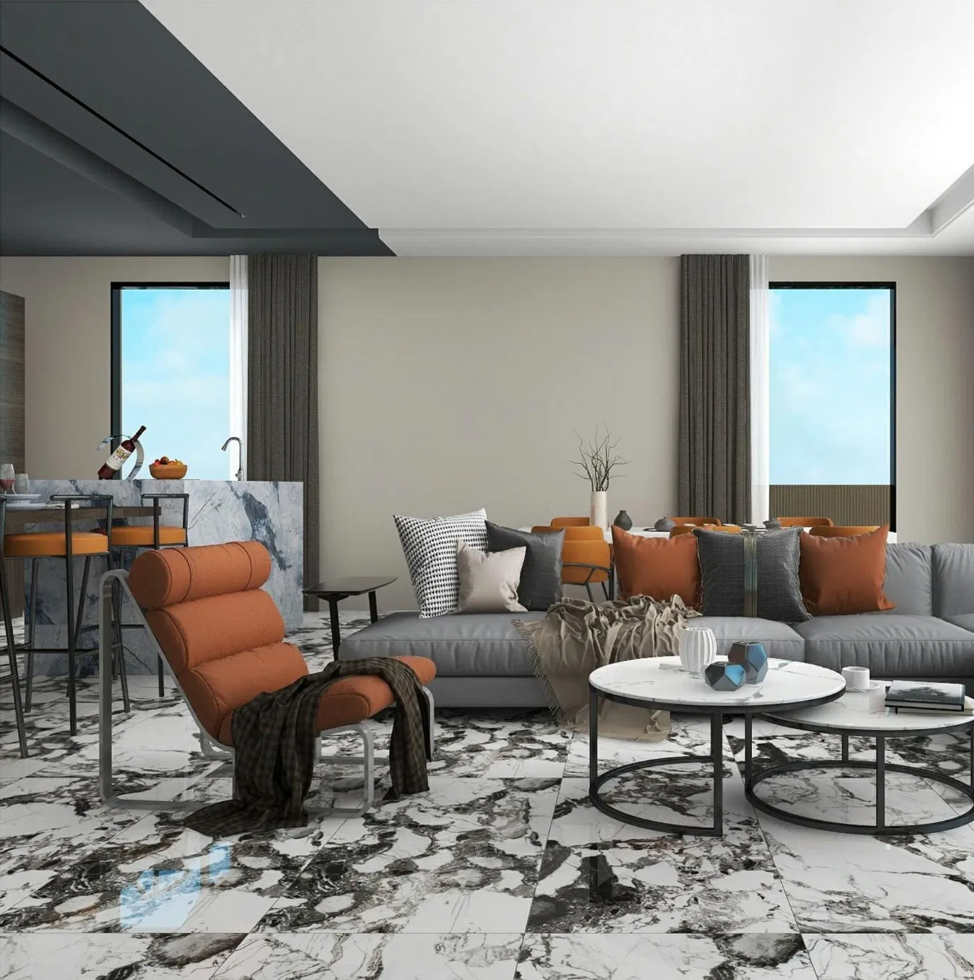 Highly Popular Full Body Glazed Polish Indoor Porcelain Tiles