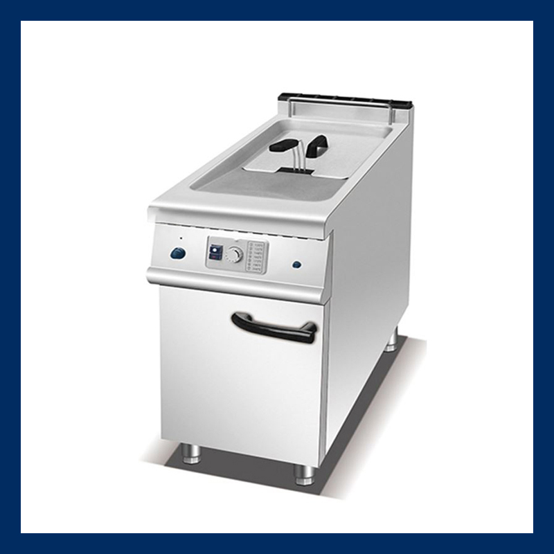 Um-Ud-1 Stainless Steel Kitchen Equipment Gas Vertical Fryer Single (1) Tank 1 Independent Baskets Frying Oven Commercial Cabinet & Gas Vertical Fryer