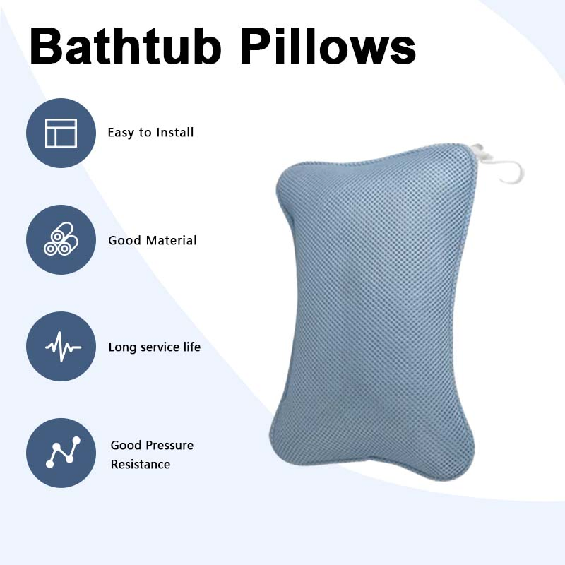 Soft Bath Pillow with Suction Cups Waterproof
