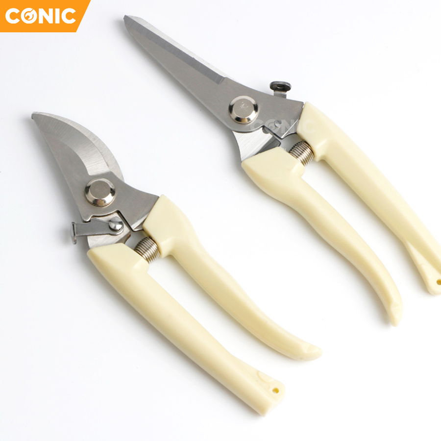 Stainless Steel Garden Scissors Grafting Tool Secateurs Tree Pruning Shears Garden Shears