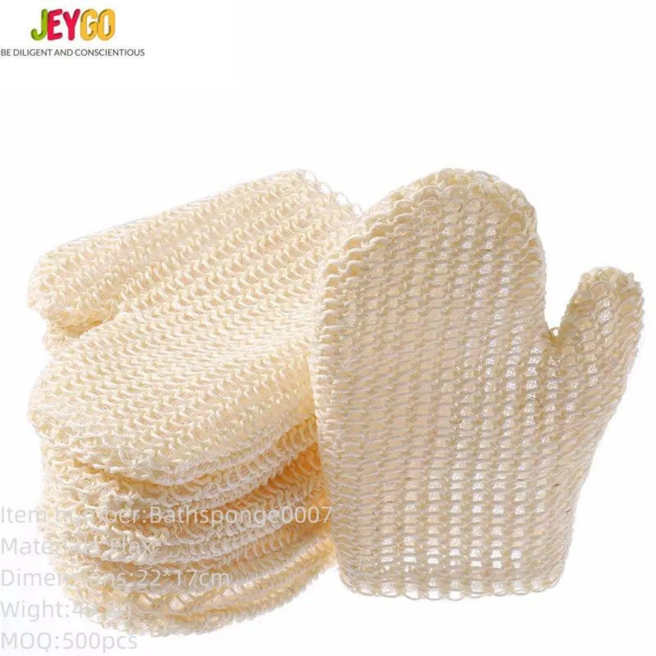 Unisex Natural Sisal Bath Scrub Massager Gloves
