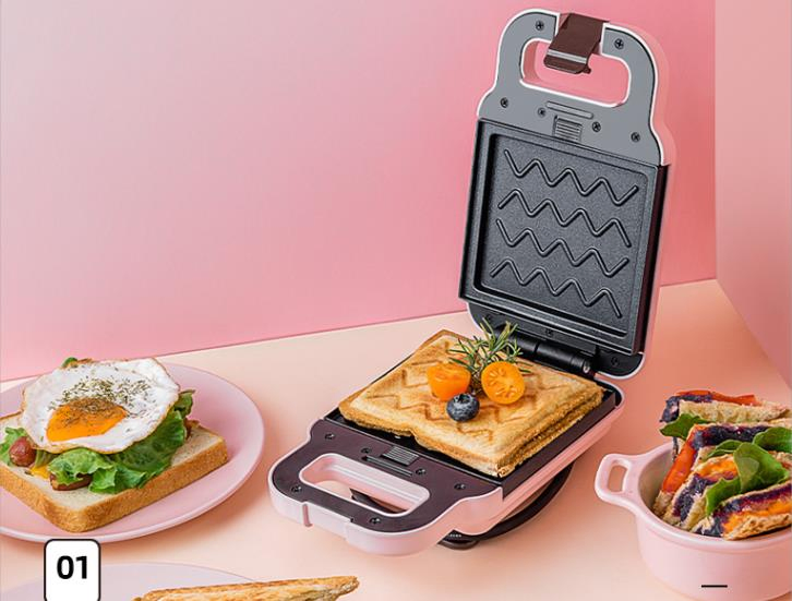 Hot Sell Mini 2 Slice Single Waffle Maker Sandwich Maker for Home