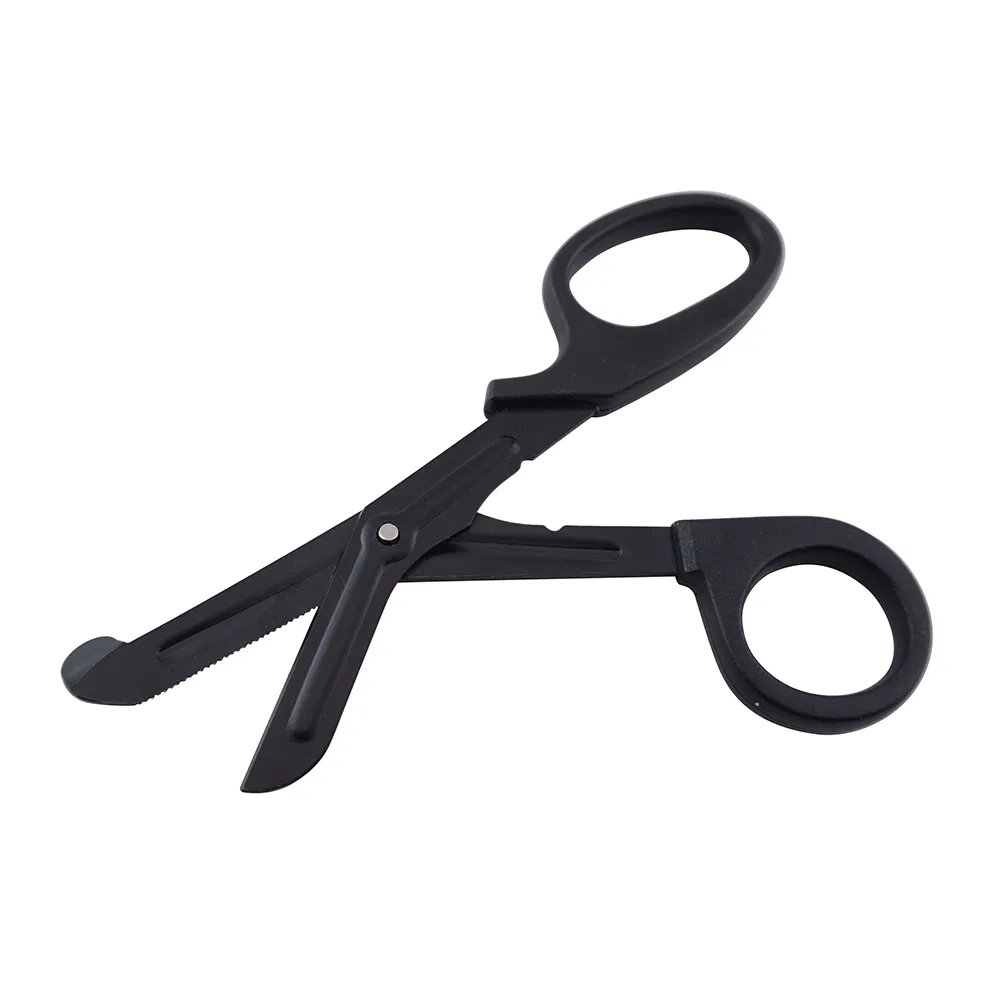 First Aid Bandage Shears Bent Scissors Black