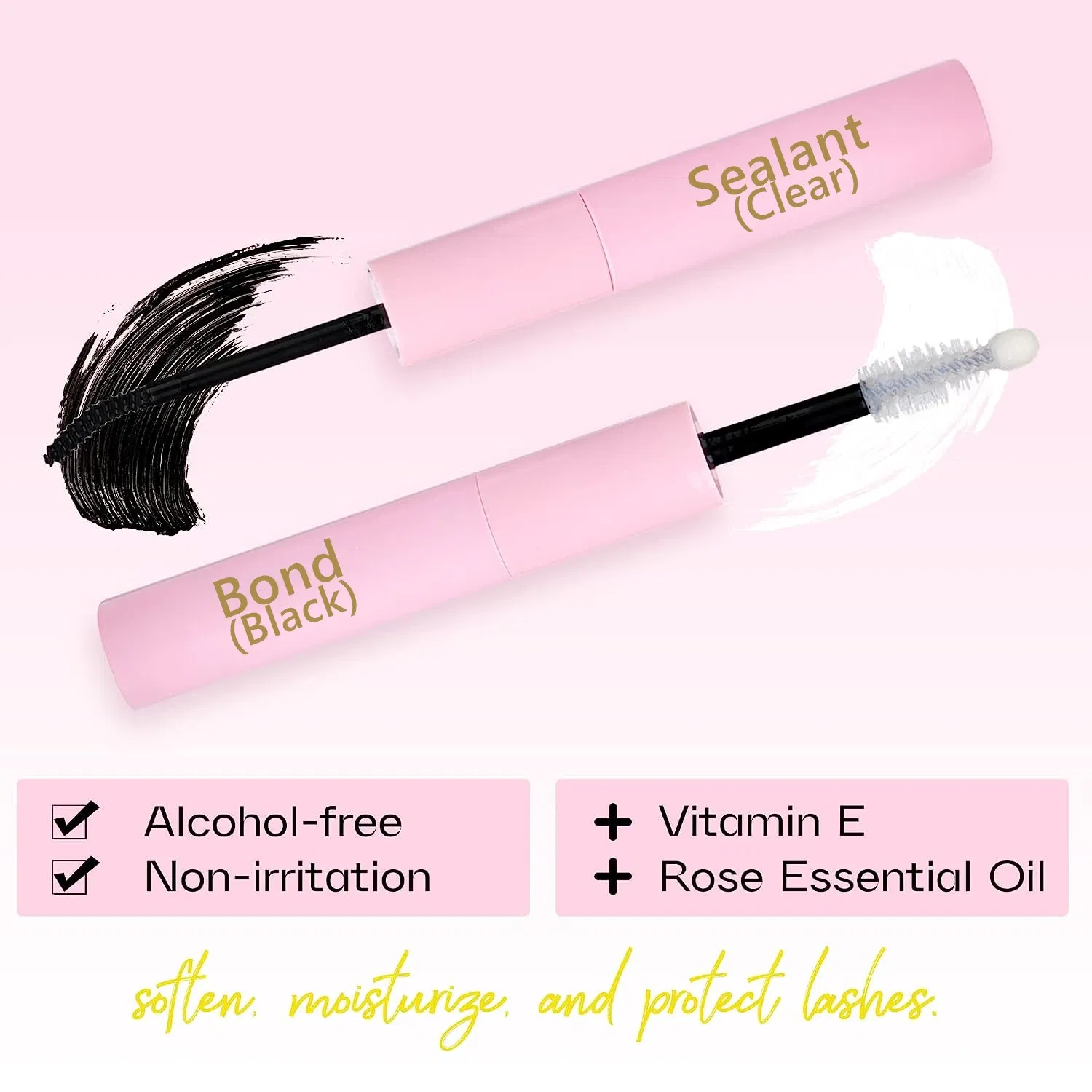 Waterproof Eyelash Extension Adhesive with 2-in-1 Seal for Strength