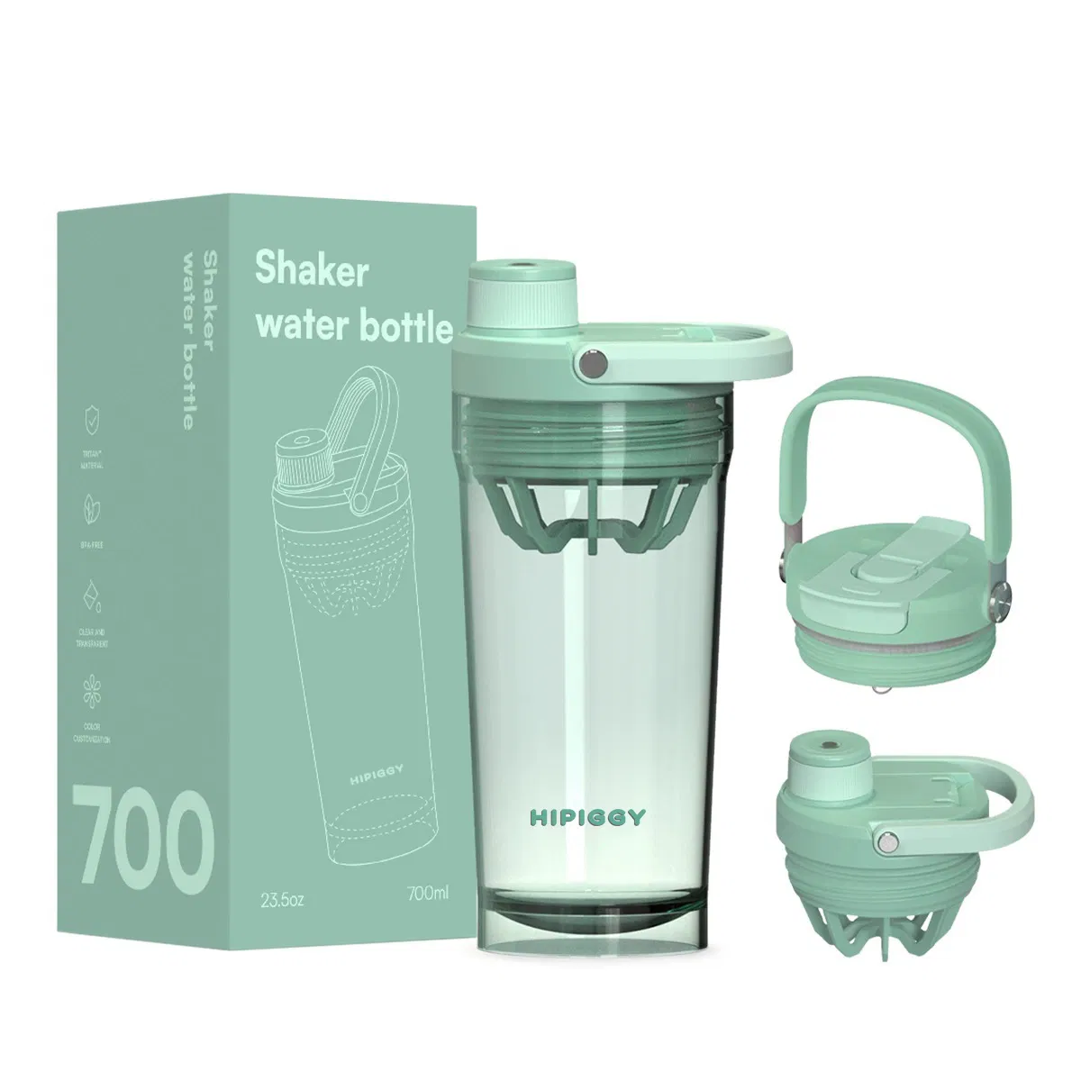 Бутылка для воды Tritan 24oz с мешалкой и ручкой
