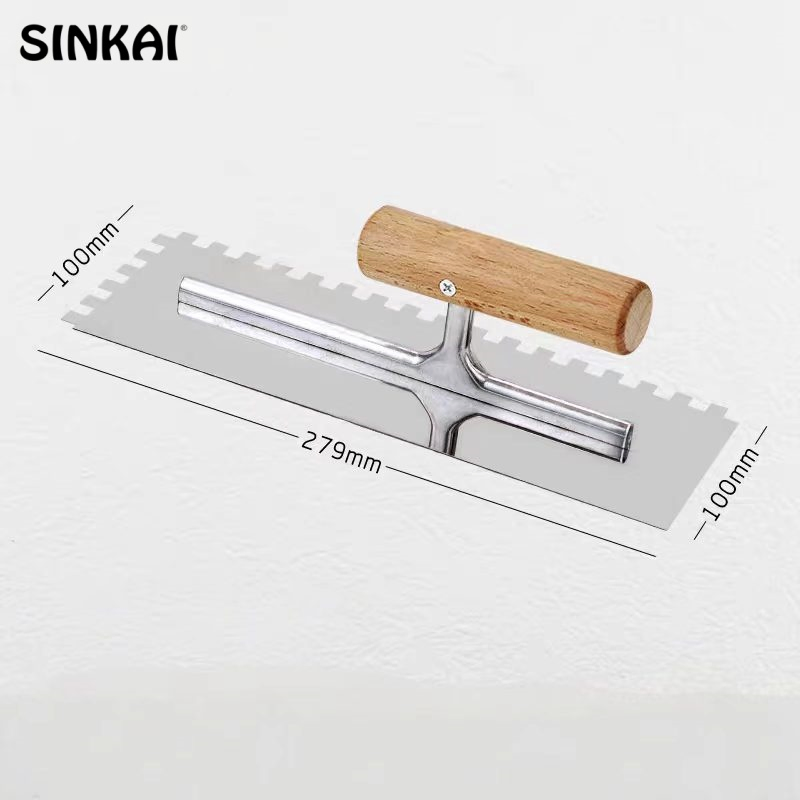 Custom Size DIY Grade Concrete Bricklaying Scraper Carbon Steel Trowel Building with Squared Features OEM Customization