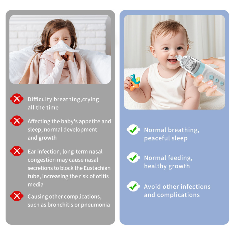 Waterproof Electric Nasal Clean Cartoon Baby Nasal Aspirator with Music and Light