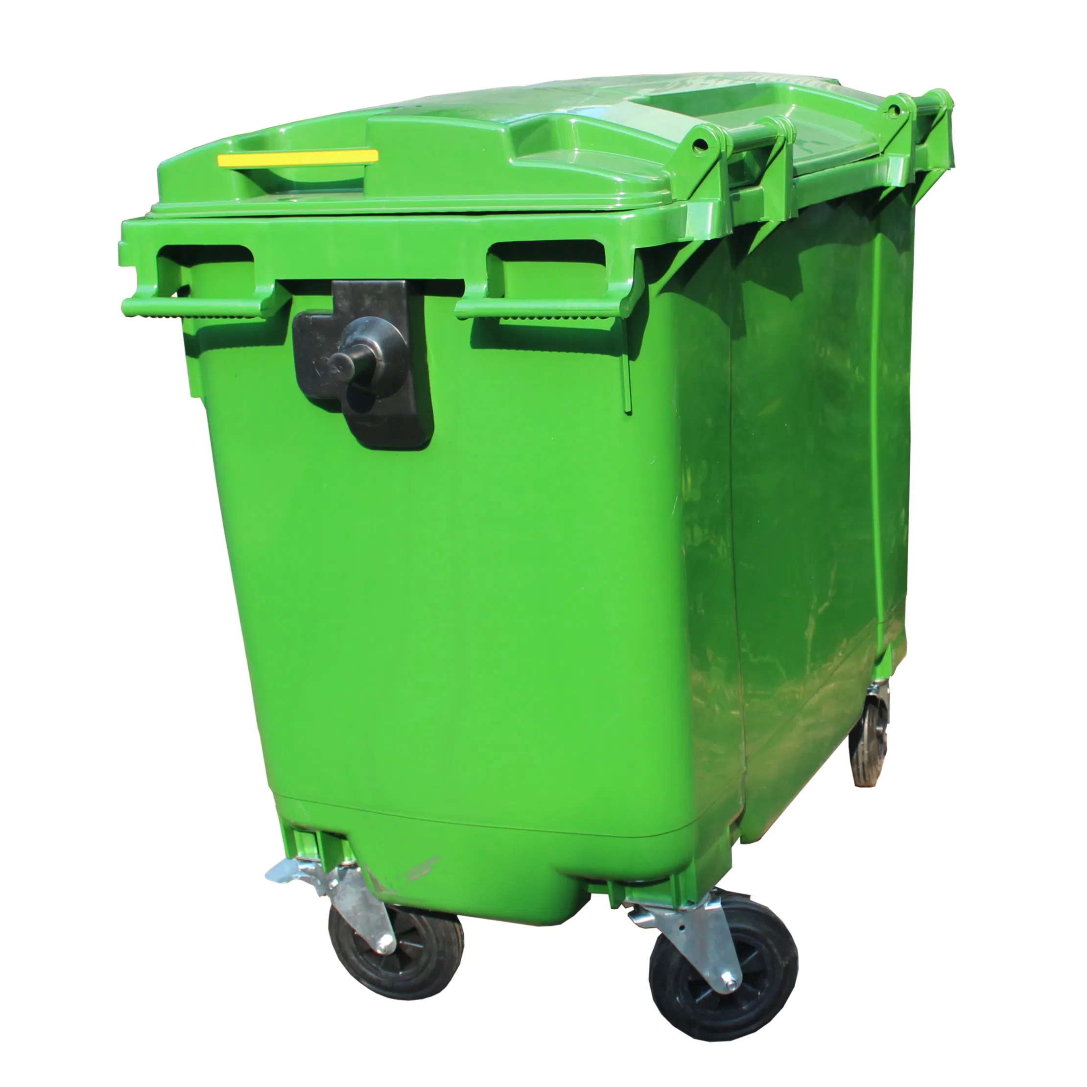 4-Wheeled Outdoor 660 Liter Plastic Industrial Garbage Bin Dustbin Container with Brakes