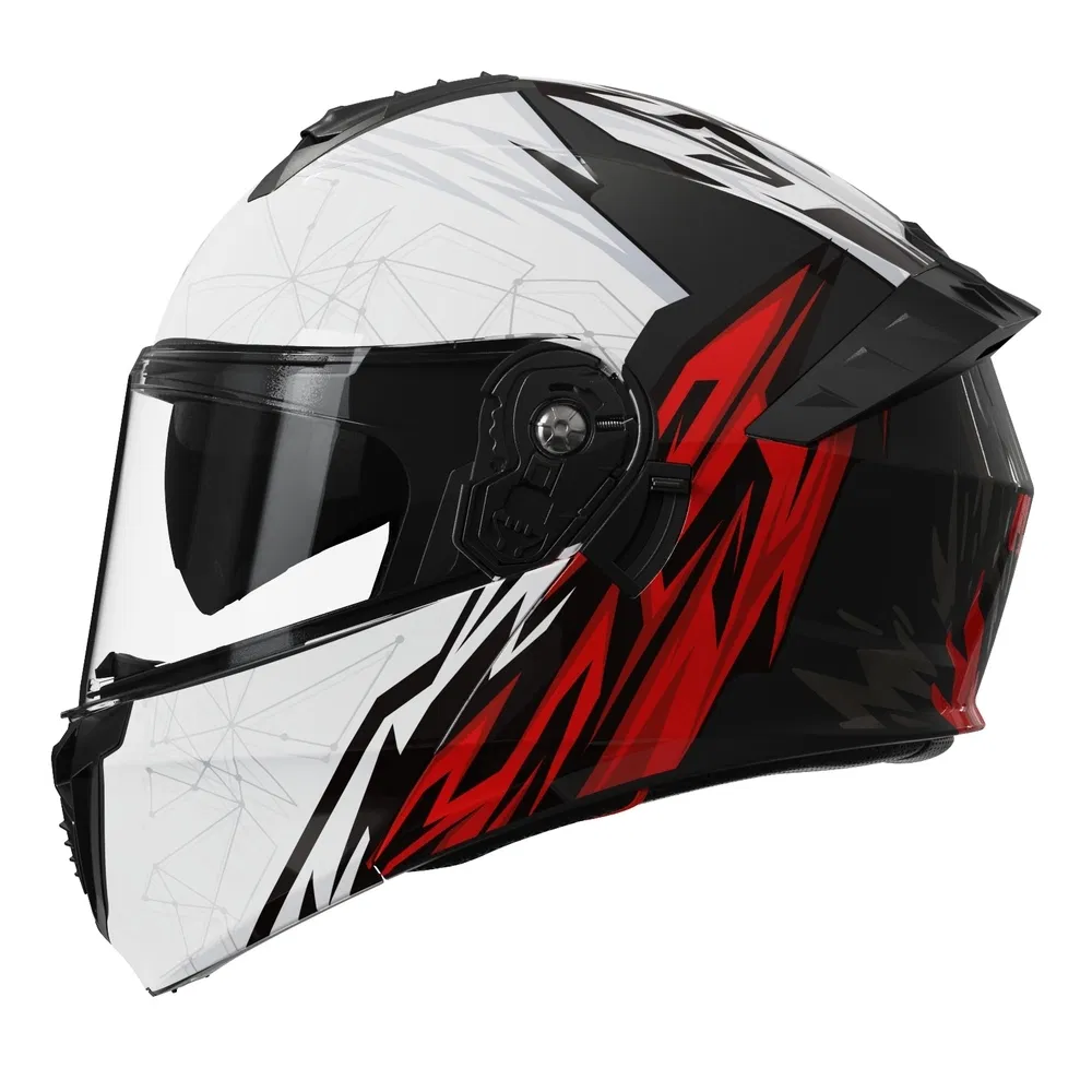 Модульный мотошлем матово-черный с Bluetooth