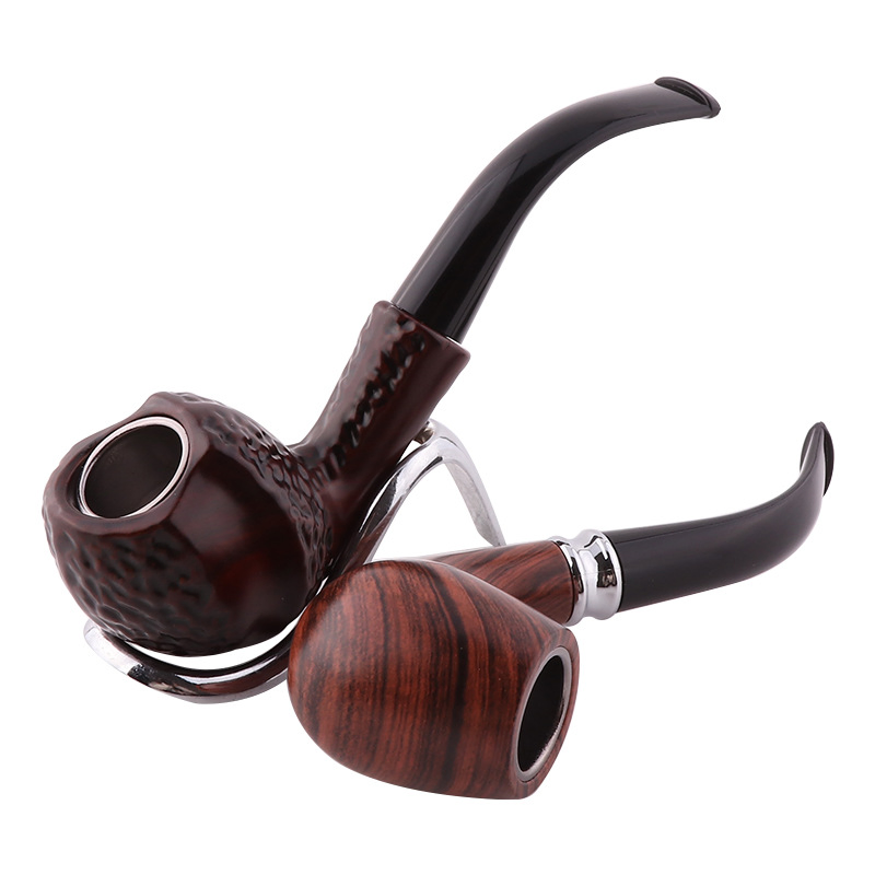 Hot Selling Custom Logo Wholesale Smoking Accessories Resin Wooden Smoking Pipes