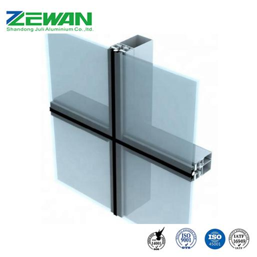 6063 T5 Powder Coating Aluminum Extrusion Profiles for Window Curtain Wall Industrial