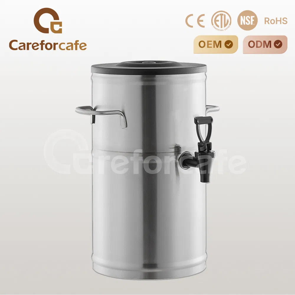 7.5L Drink Coffee Soy Milk Water Coffee Beverage Stainless Steel Server Commercial Round Ice Tea Dispensers
