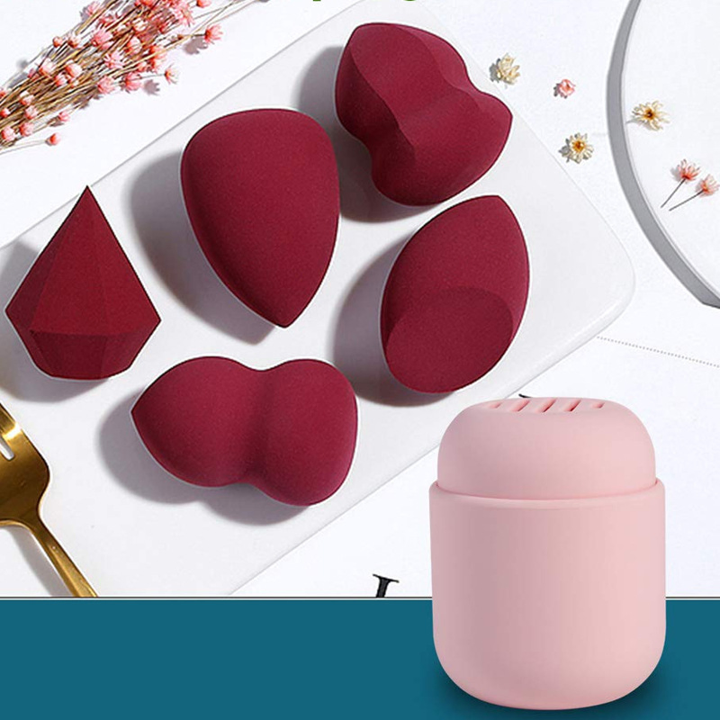 Washable Cosmetic Sponge Silicone Storage Container