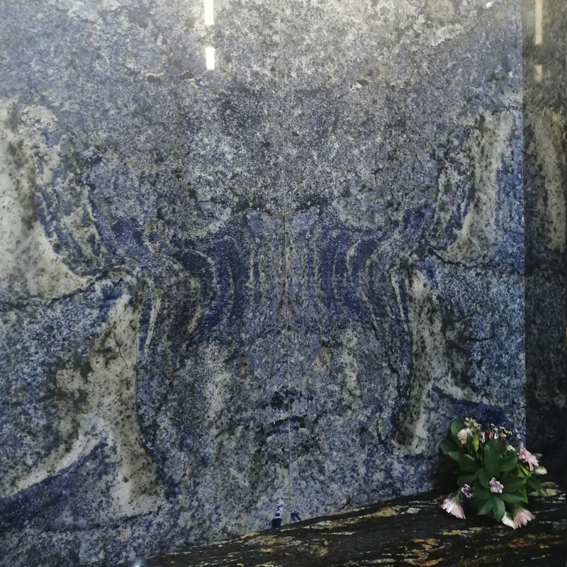 Luxury Blue Sapphire Brazil Crystal Polished Blue Bahia Granite 60*60