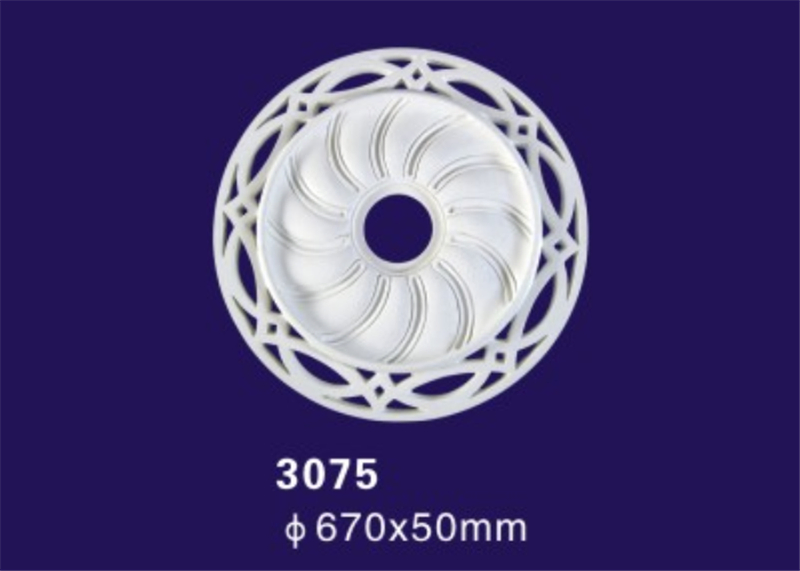 Round Shape Ceiling Ornaments Medallion, Hollow Design PU Ceiling Medallion