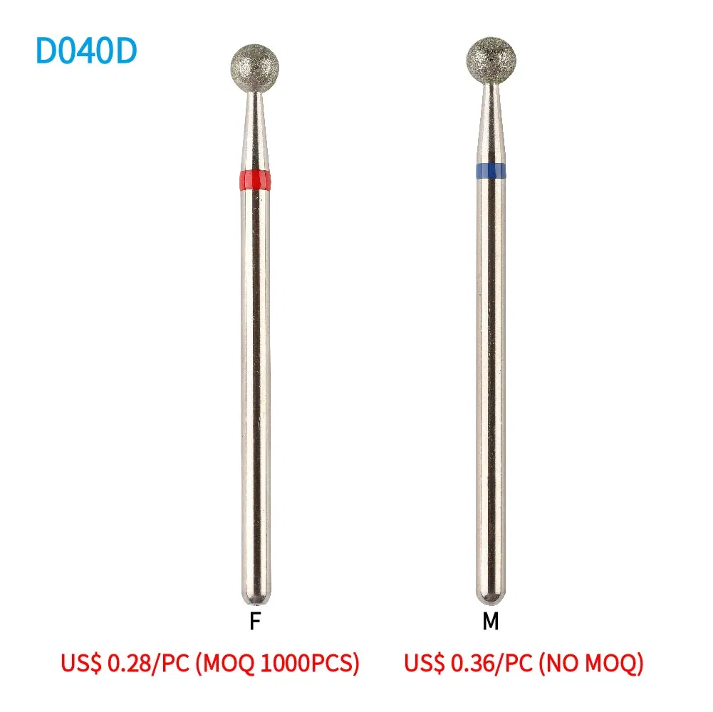 4.0mm Sphere Top Quality Diamond Coated Nail Beauty Cuticle Treating Rotary Burr