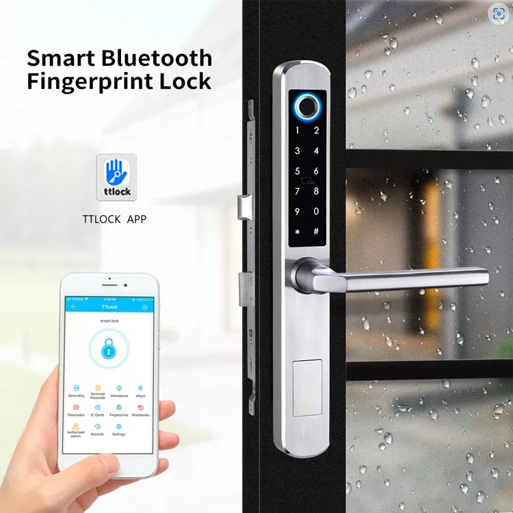 Stainless Steel Sliding Aluminum Door Lock Smart Lock of Bridge Cutoff Door Special Design for Slime Frame Door, Hotel Door, Wooden Door