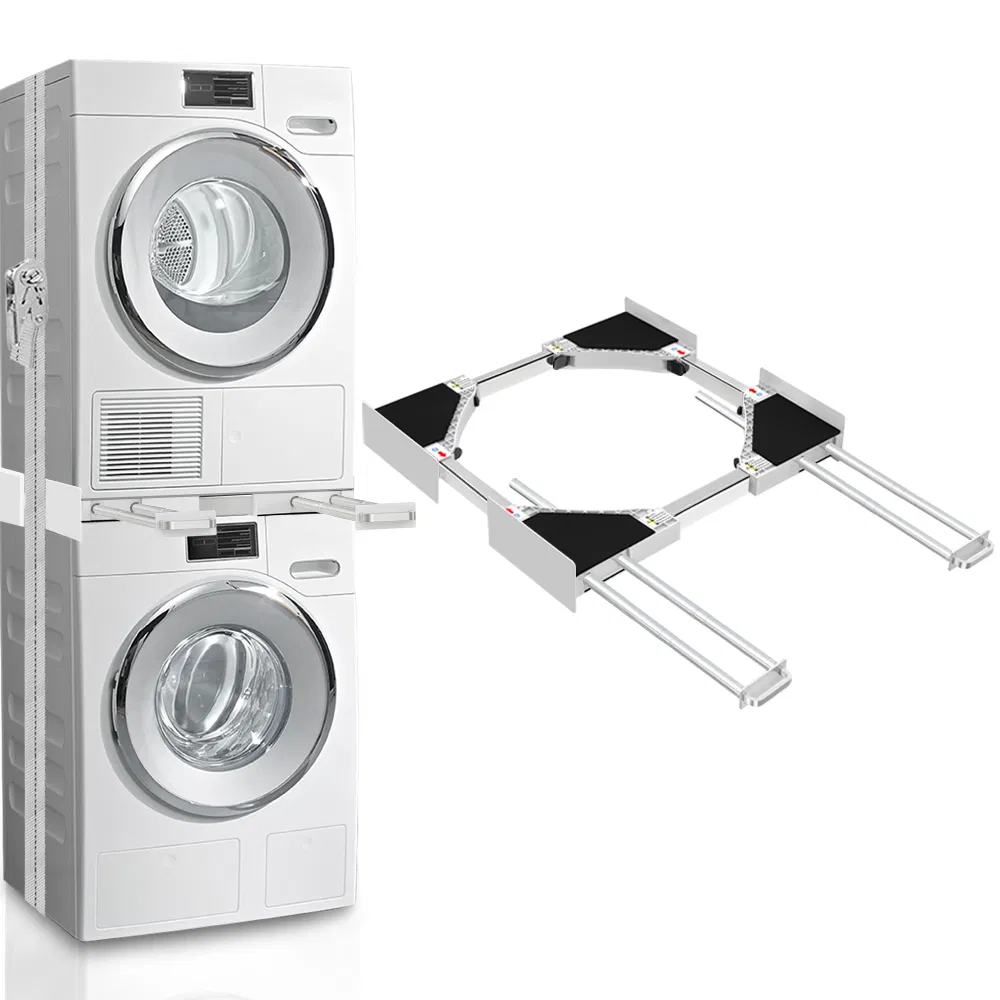 2026 Universal Stacking Kit for Washer and Dryer Includes Pull-out Drying Rack Storage Holders Racks