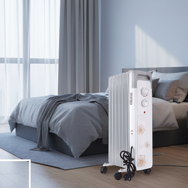 Whisper-Quiet Oil-Filled Radiator with Overheating Protection and Timer
