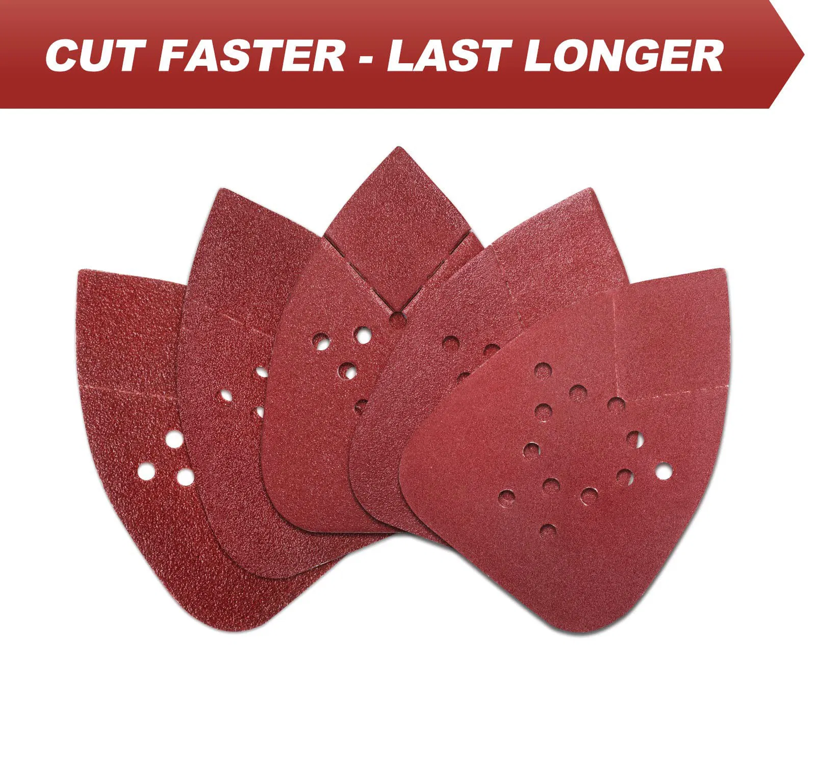 Sandpaper 50 PCS Mouse Sanding Pads 12 Hole Mouse Sandpaper Assorted