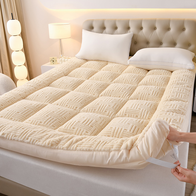 Queen Mattress Topper Pillow Top Mattress Pad for Back Pain Sherpa Fleece Extra Thick Mattress Protector Soft with Fluffy Down Alternative