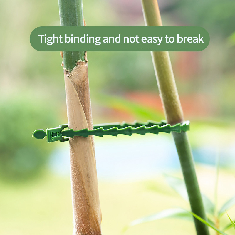 Self-Locking Plastic Tie Adjustable Plastic Plant Cable Tie Reusable Garden Cable Tie Plastic Zip Loop Wire Wrap 100/50/20/10PCS