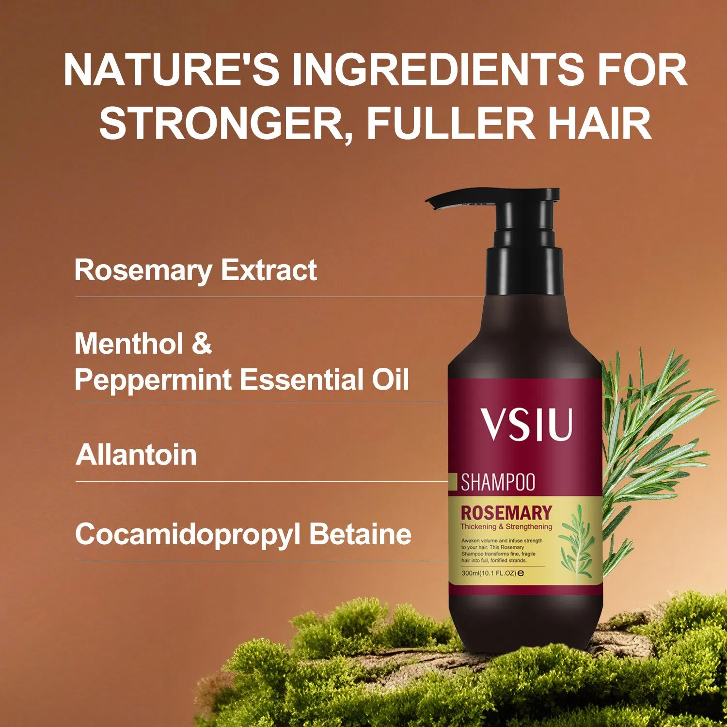Vsiu Strengthening Anti-Hair Loss Shampoo with Rosemary and Mint