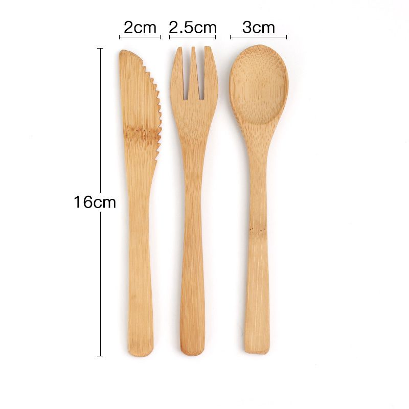 Eco Friendly Bamboo Cutlery Set Reusable Travel Cutlery Flatware Set