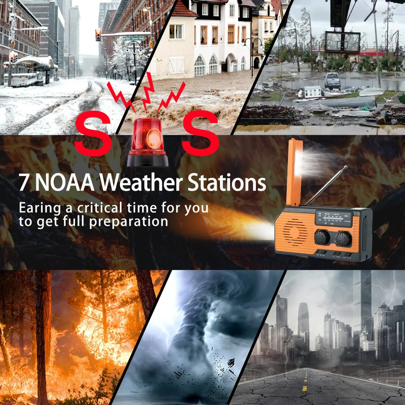 Солнечная радио-фонарь с ручной зарядкой и Power Bank