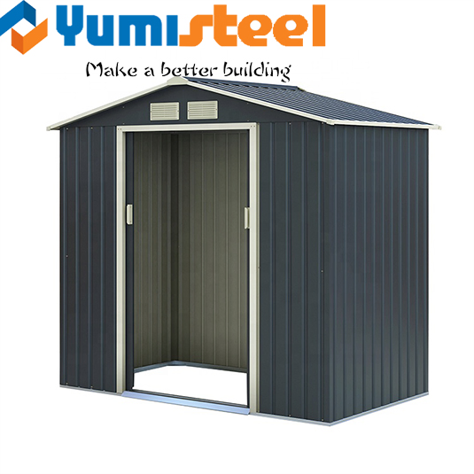 Prefabricated Galvanized Outdoor Backyard Steel Garden Sheds for Storage Tools