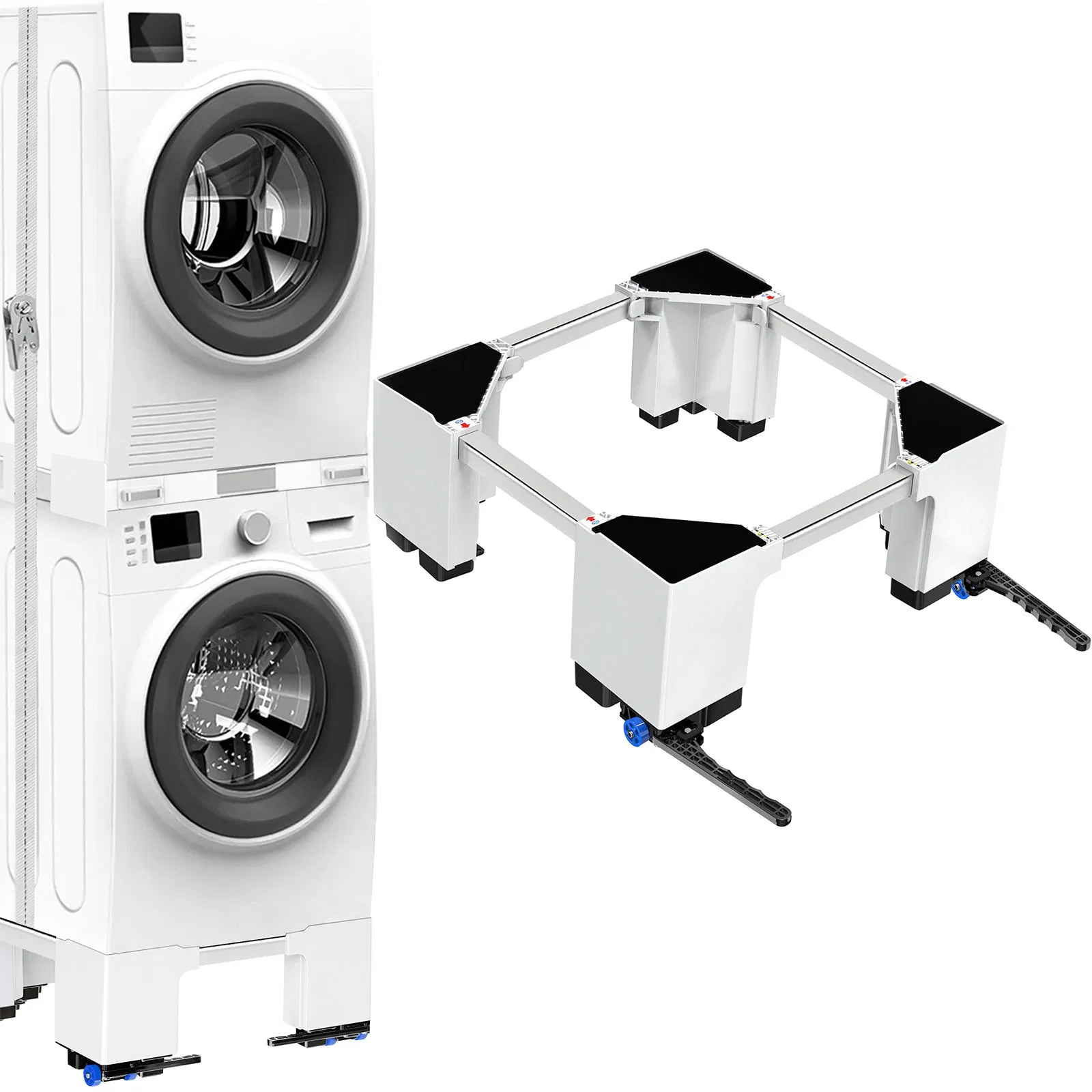 Adjustable Plastic Fridge Washing Machine Base Stand Movable Bracket