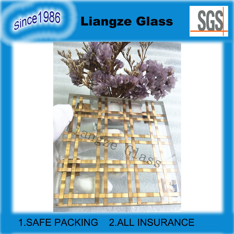 Decorative Safety Glass with Metal Wire Netting for Buildings