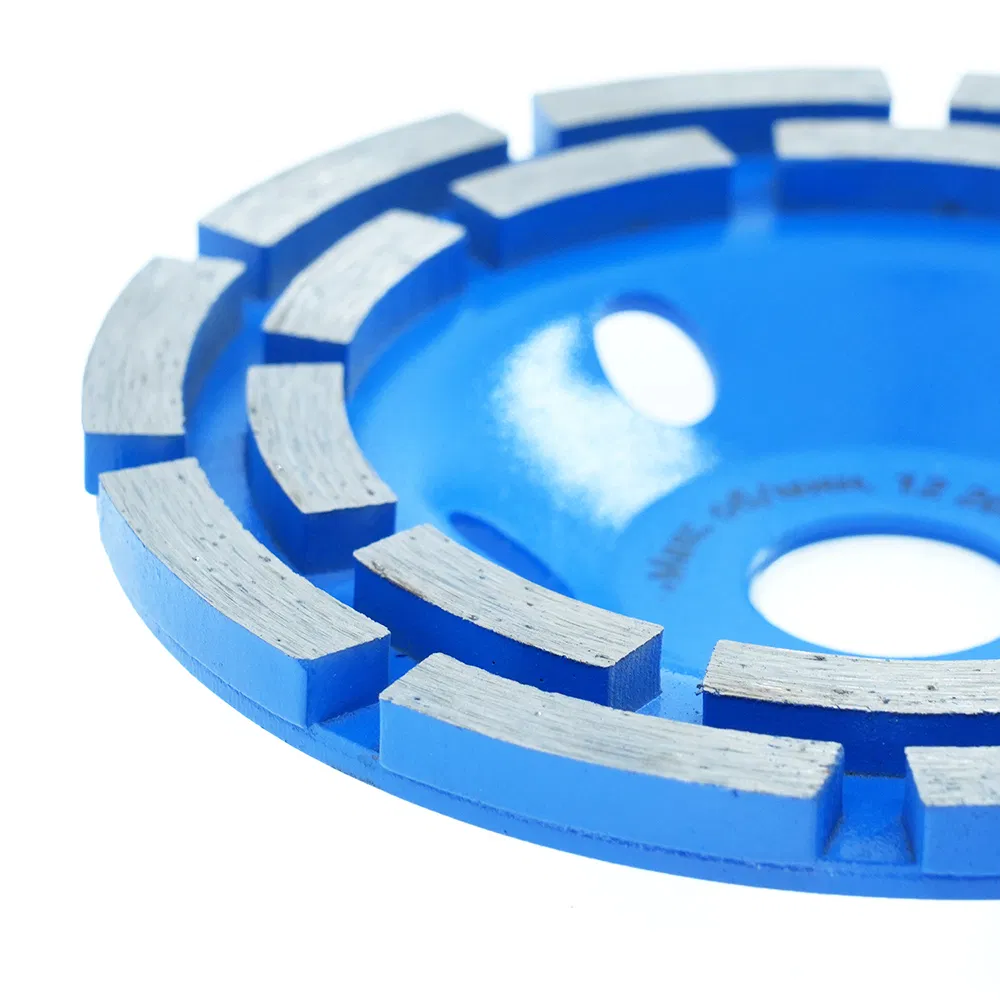 Segment Type Double Row Diamond Grinding Cup Wheel for Concrete 150× 22.2mm in Stock