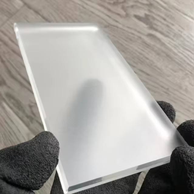 High Quality Fine Polished Edges Ultra Clear Acid Etched Frosted Glass for Interior Partitions