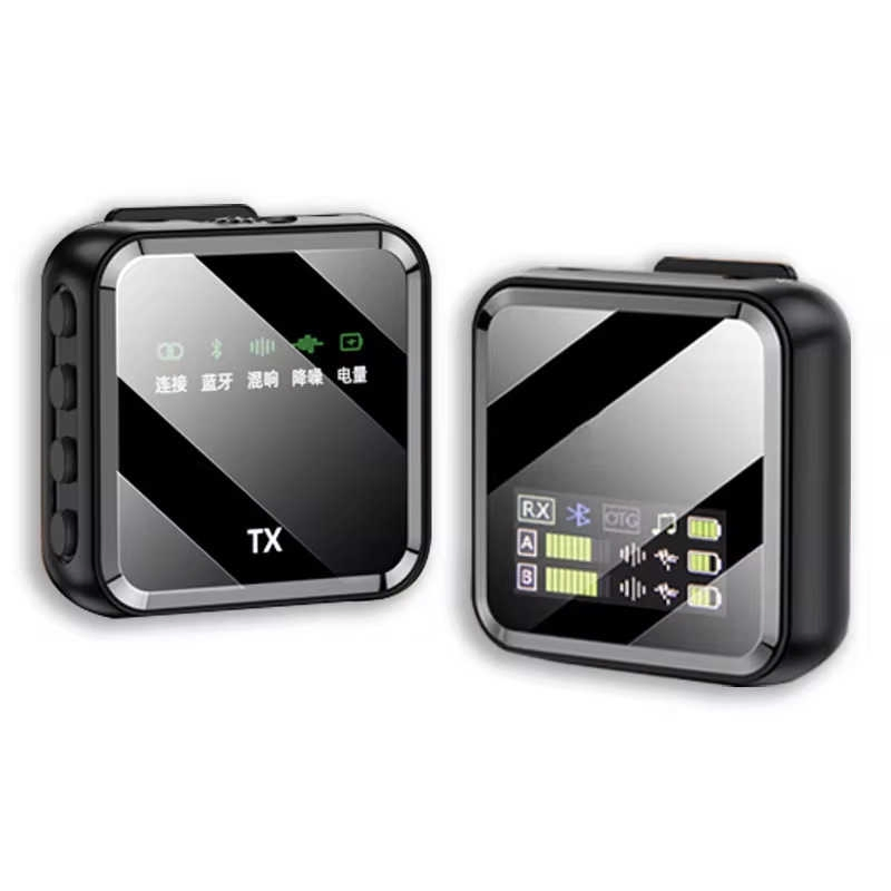 Square Mini Lapel Wireless Mics portable Lavalier Microphone Clear Audio