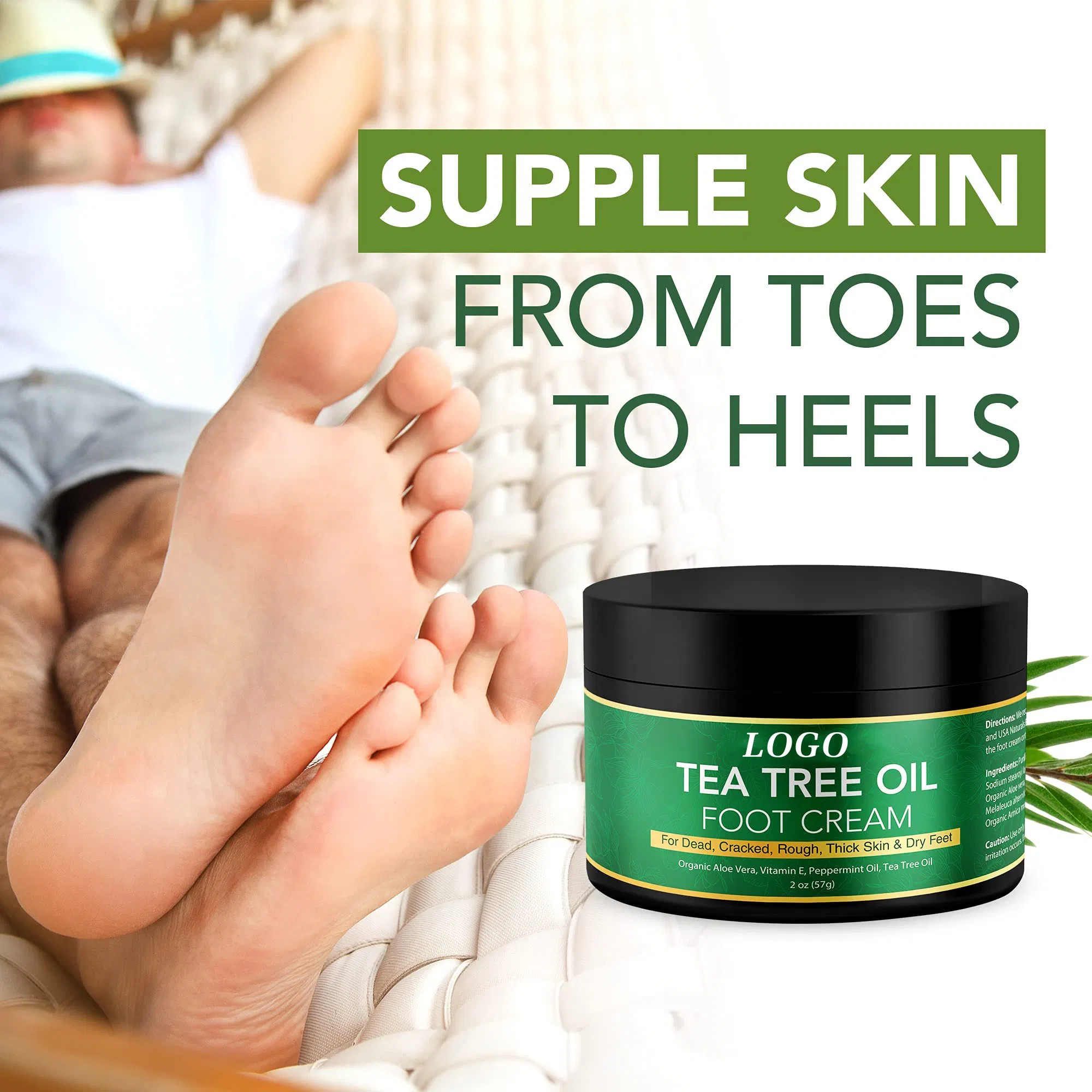 Beauty Cosmetics Skin Care Soothing Dry Mild Tea Tree Oil Foot Cream