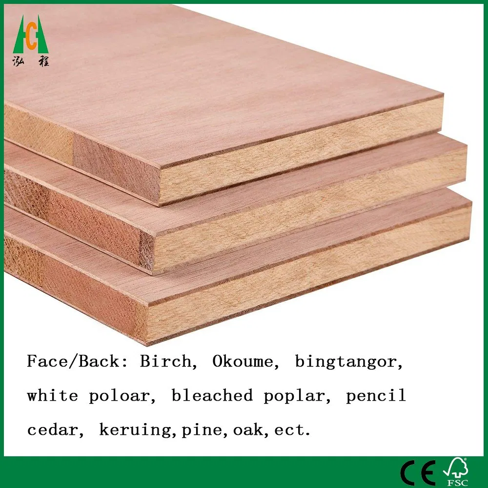 Melamine WBP Glue Plywood Laminated Wood Board Blockboard