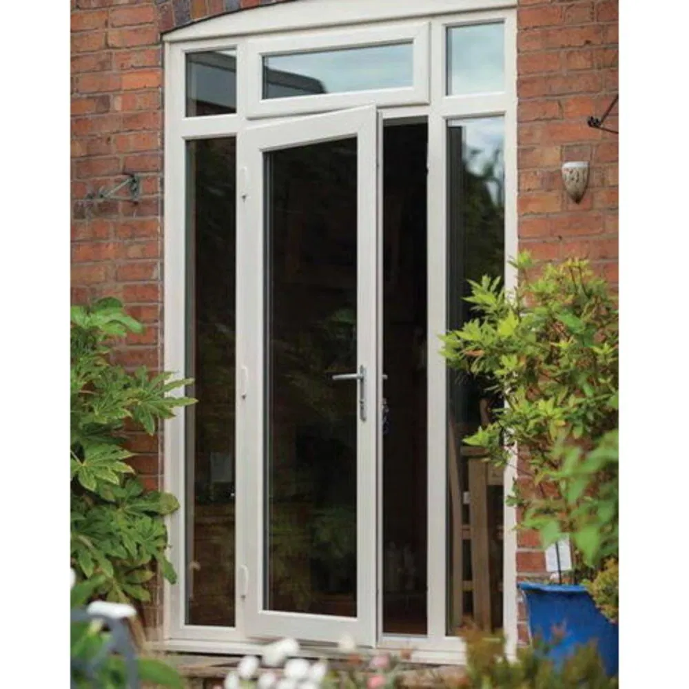 Двустворчатая распашная дверь из UPVC для коммерческих зданий