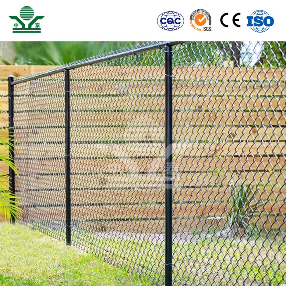 Zhongtai Fancy Chain Link Fence China Wholesalers PVC Stadium Chain Link Fence 50mm X 50mm Brown Vinyl Coated Stadium Chain Link Fence
