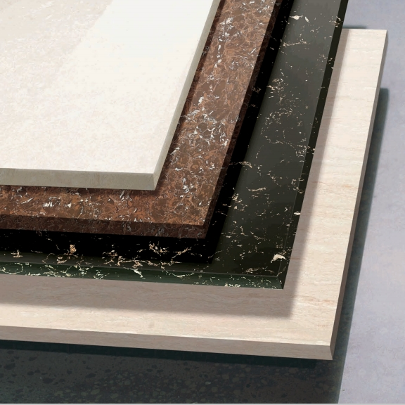 Polished Porcelain Tiles Glossy Shiny Surface Simple Designs Pure Colors