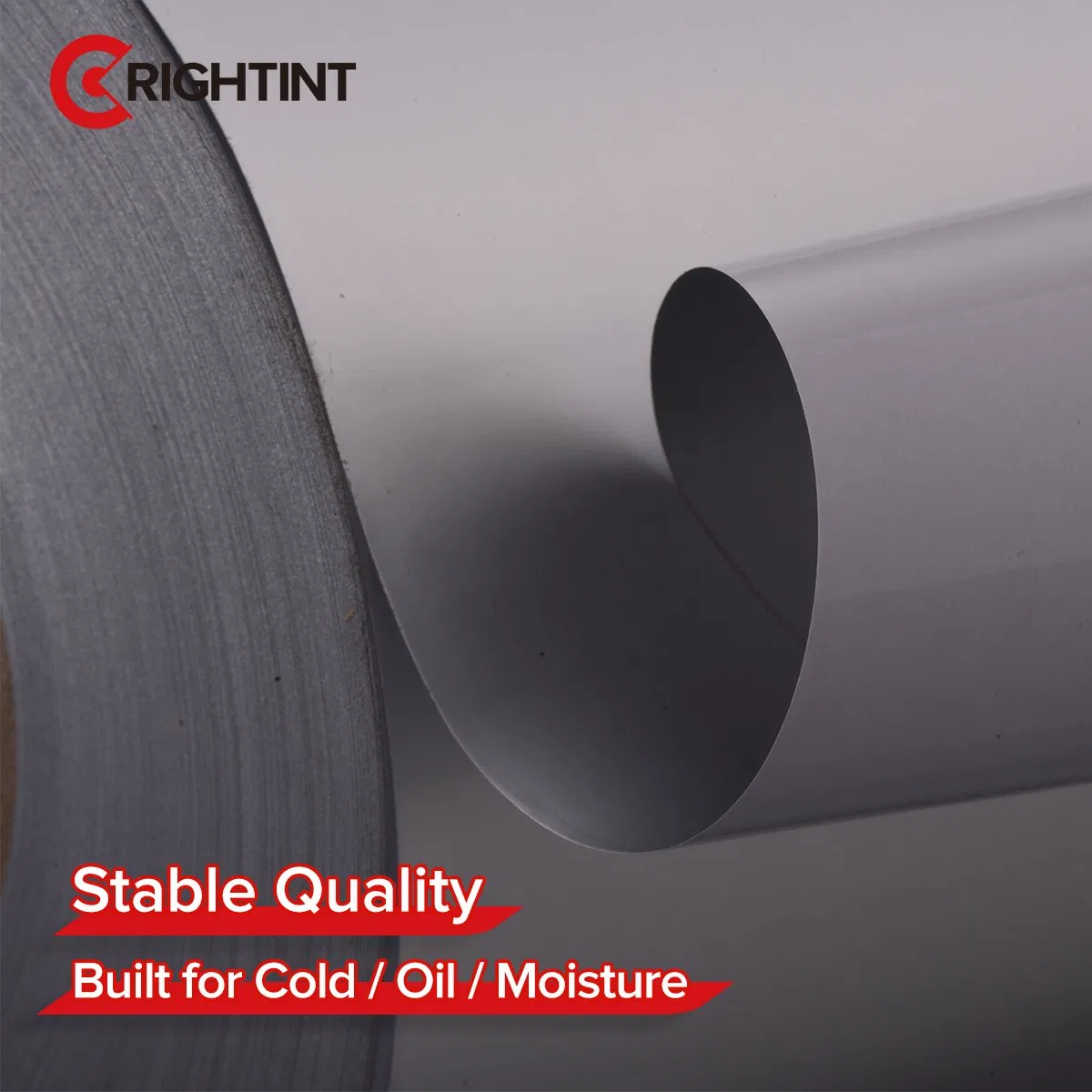 Matte Silver PET Self Adhesive Sticker Material for Machinery Labels