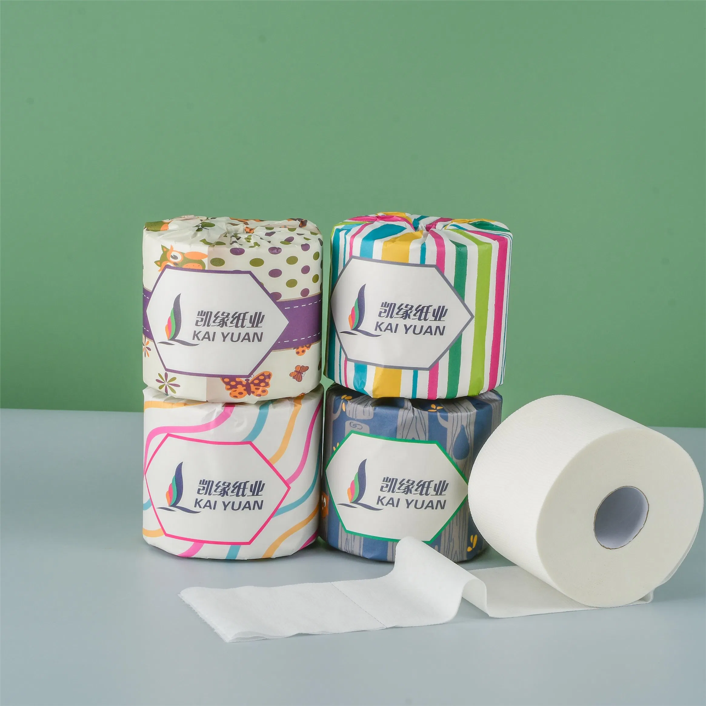 OEM/ODM Factory Eco-Friendly Customizable 1ply/2ply/3ply/4ply White Strong and Absorbable Bamboo Toilet Tissue Paper for Bathroom/Hotel/Home