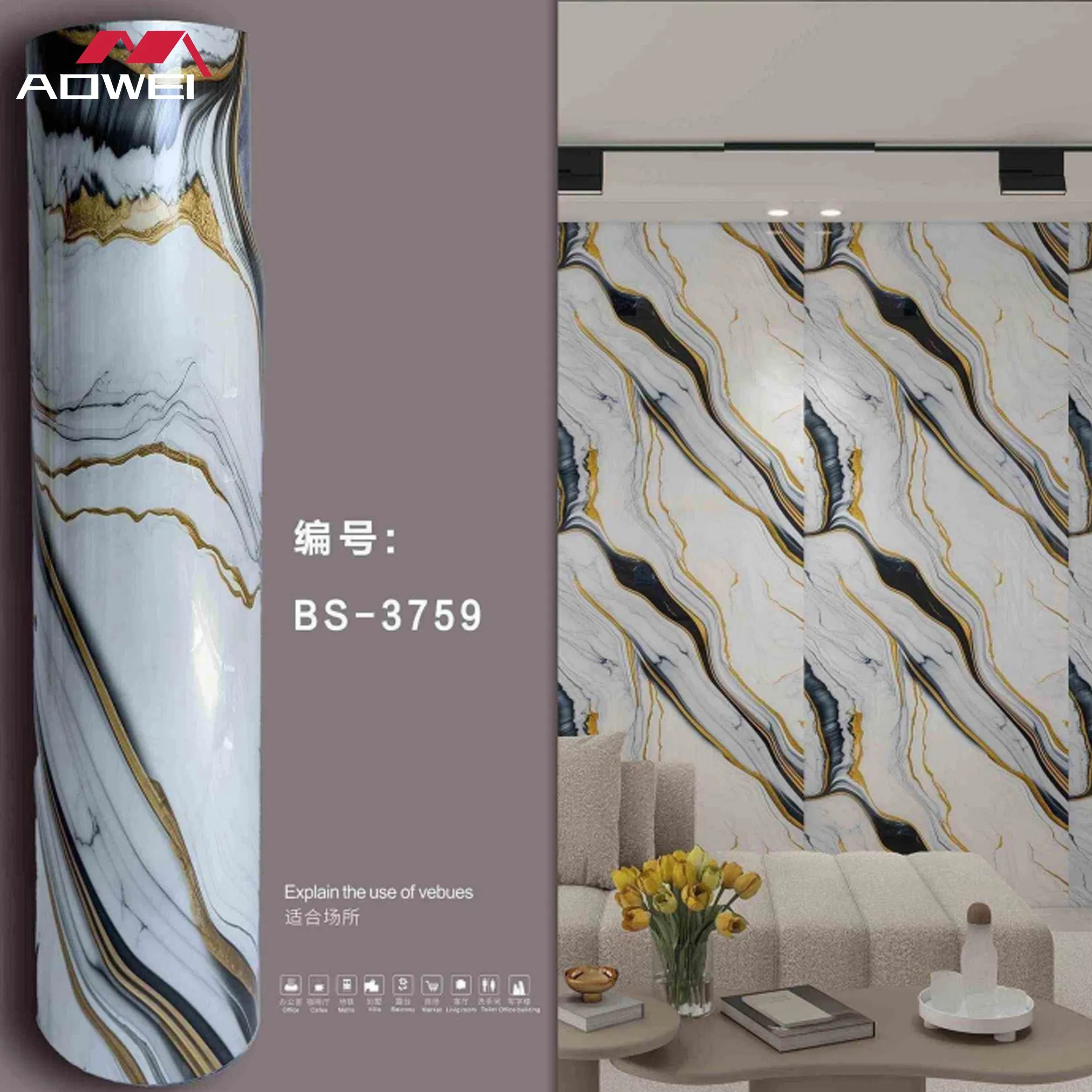 Durable Marble Self Adhesive Wallpaper Sticker for Easy Wall Upgrade